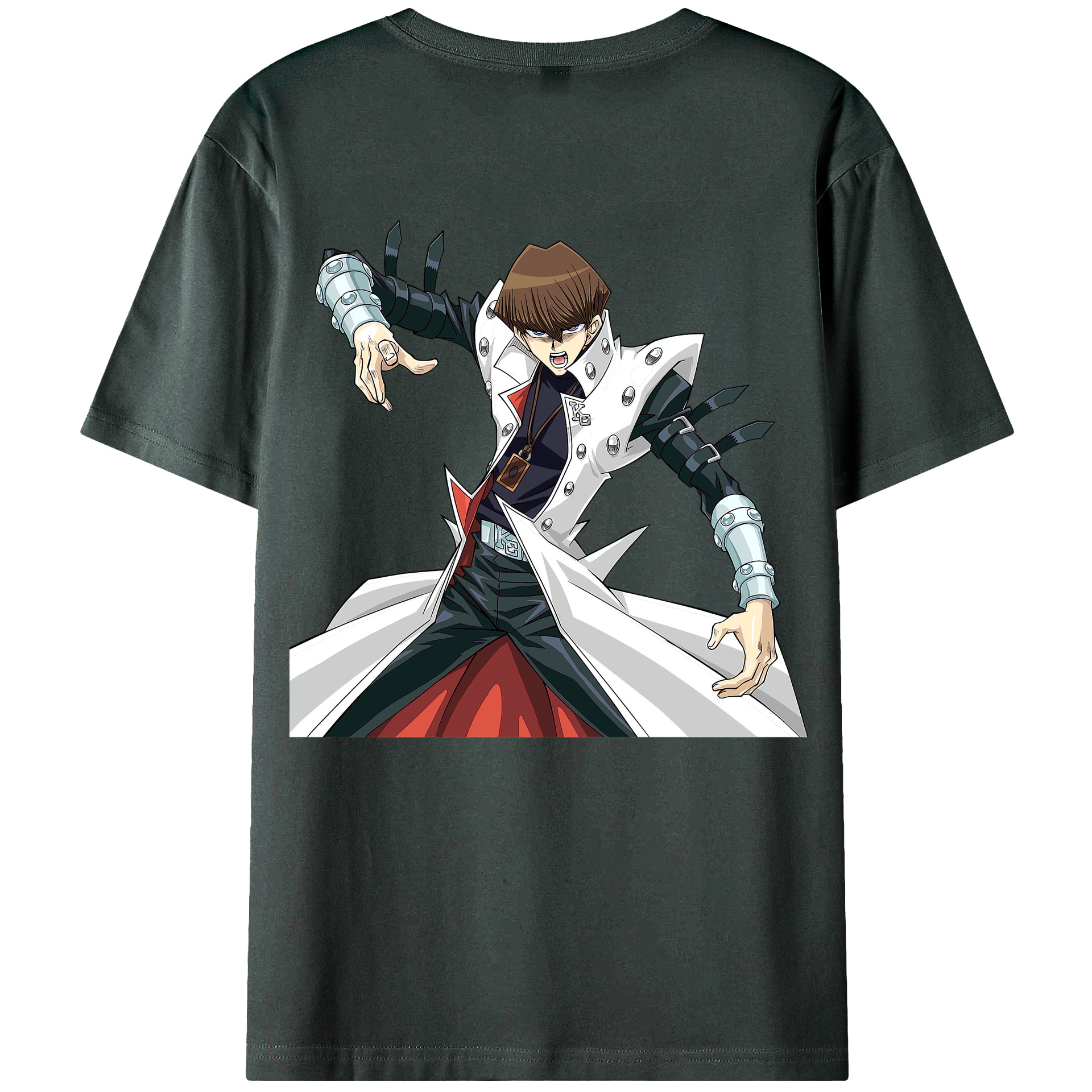（画像用） 遊☆戯☆王 Yu-Gi-Oh! 綿100％ メンズ半袖Tシャツ（バックプリント） 通気性